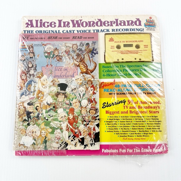 Vintage Alice in Wonderland Voice Track Recording Vinyl LP Book TV Soundtrack - Picture 1 of 5
